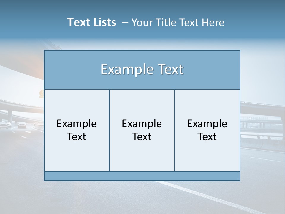 Freeway Drive Highway PowerPoint Template