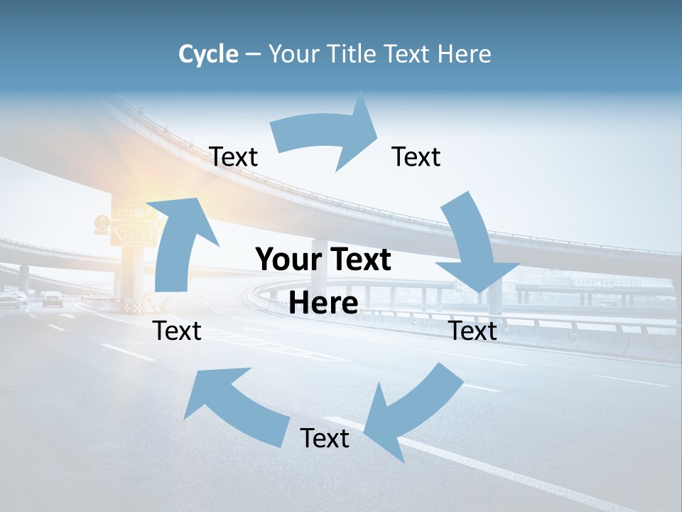 Freeway Drive Highway PowerPoint Template