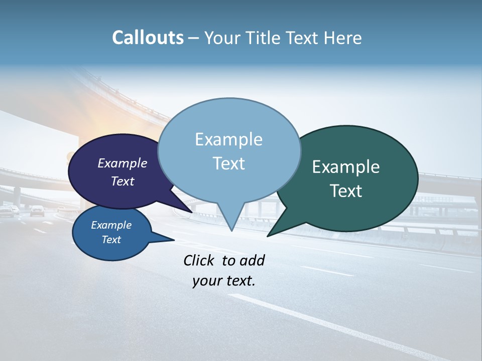Freeway Drive Highway PowerPoint Template