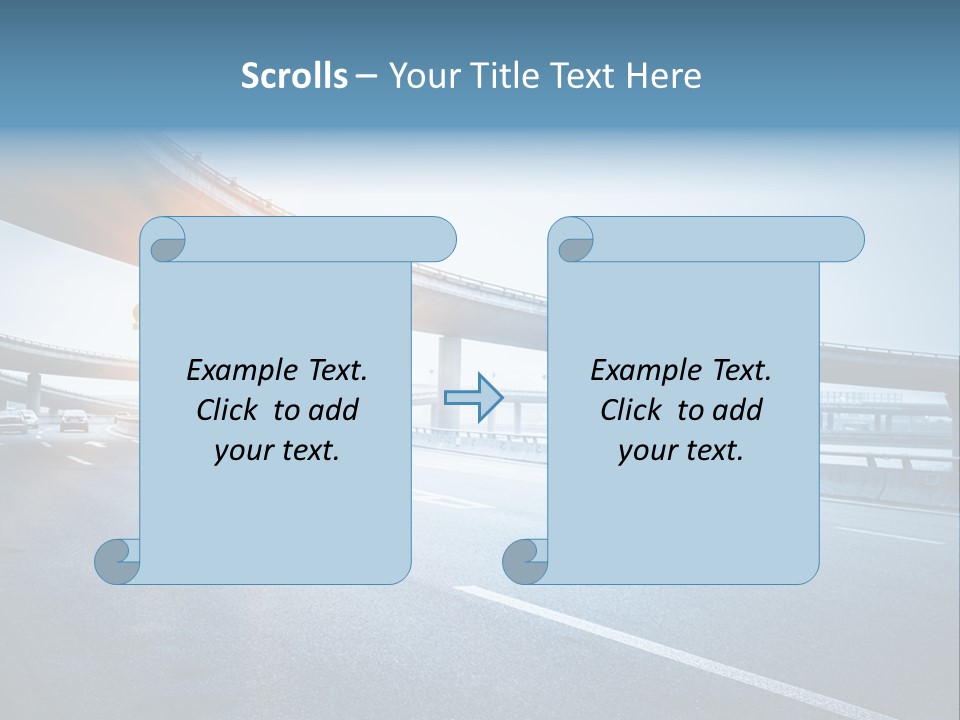 Freeway Drive Highway PowerPoint Template