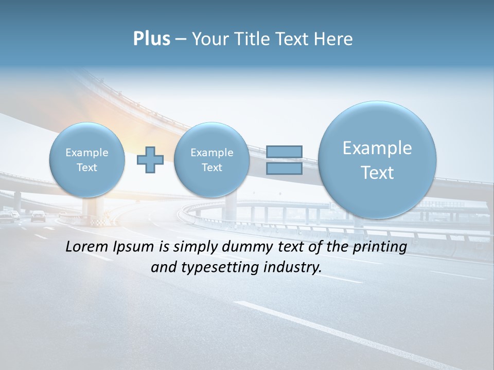 Freeway Drive Highway PowerPoint Template