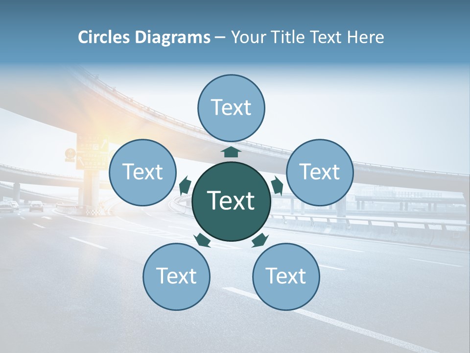 Freeway Drive Highway PowerPoint Template