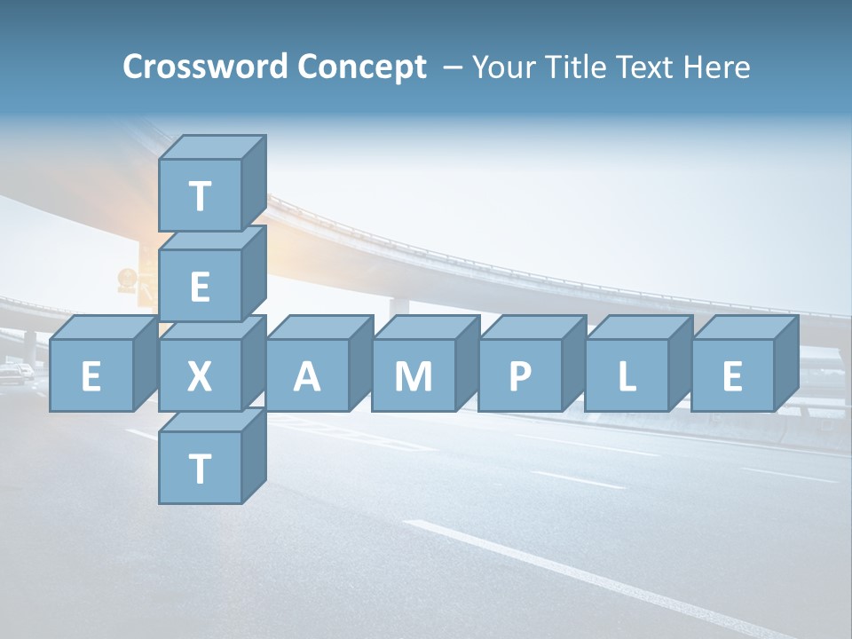 Freeway Drive Highway PowerPoint Template