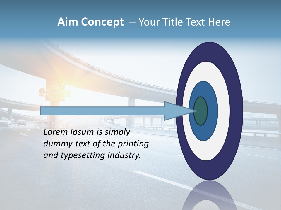 Freeway Drive Highway PowerPoint Template