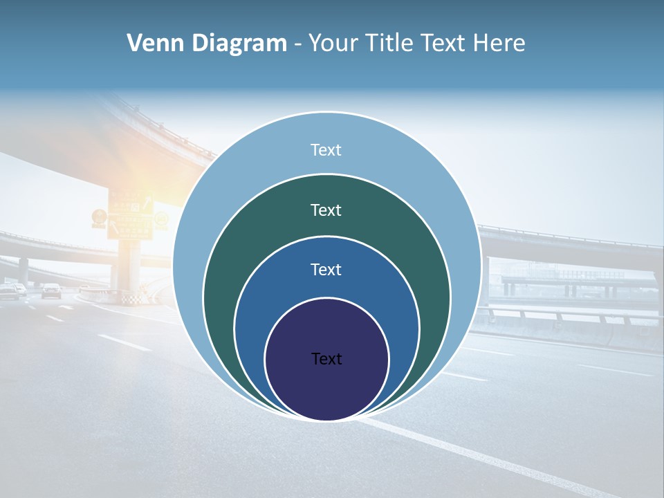 Freeway Drive Highway PowerPoint Template