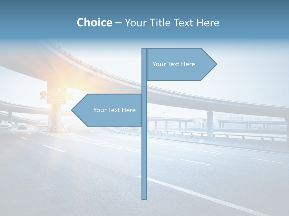 Freeway Drive Highway PowerPoint Template