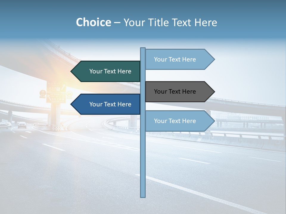 Freeway Drive Highway PowerPoint Template