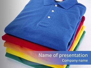 Polo Shirt Green Fashion PowerPoint Template