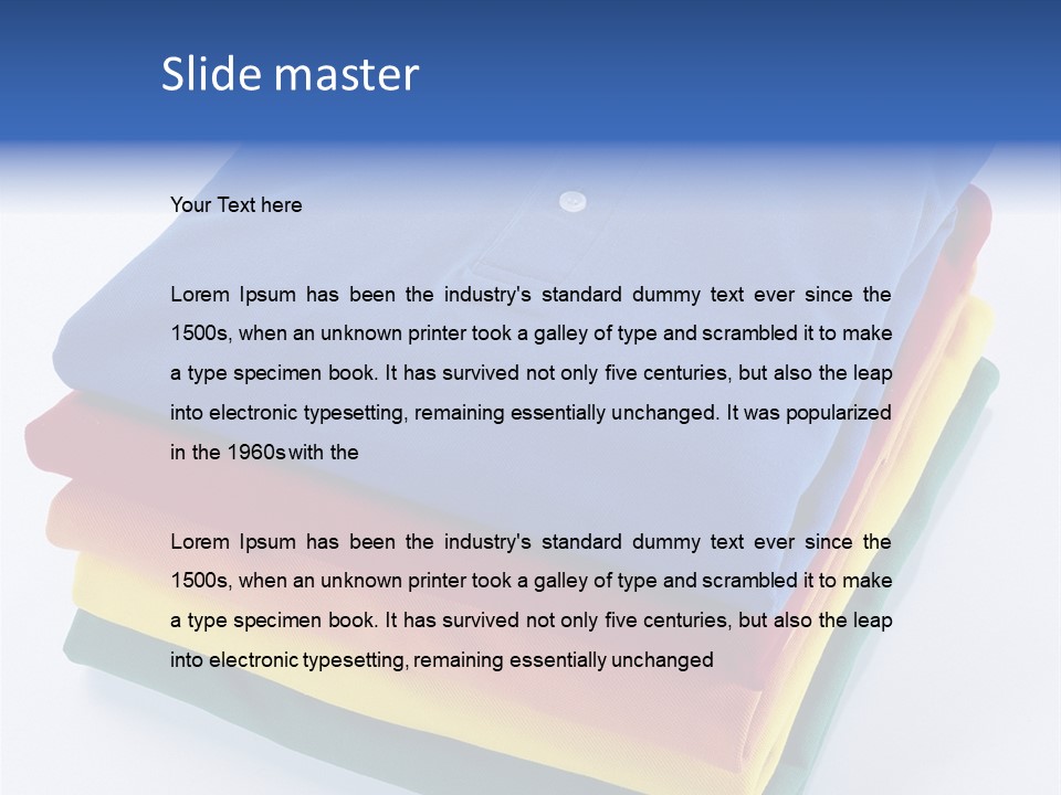 Polo Shirt Green Fashion PowerPoint Template