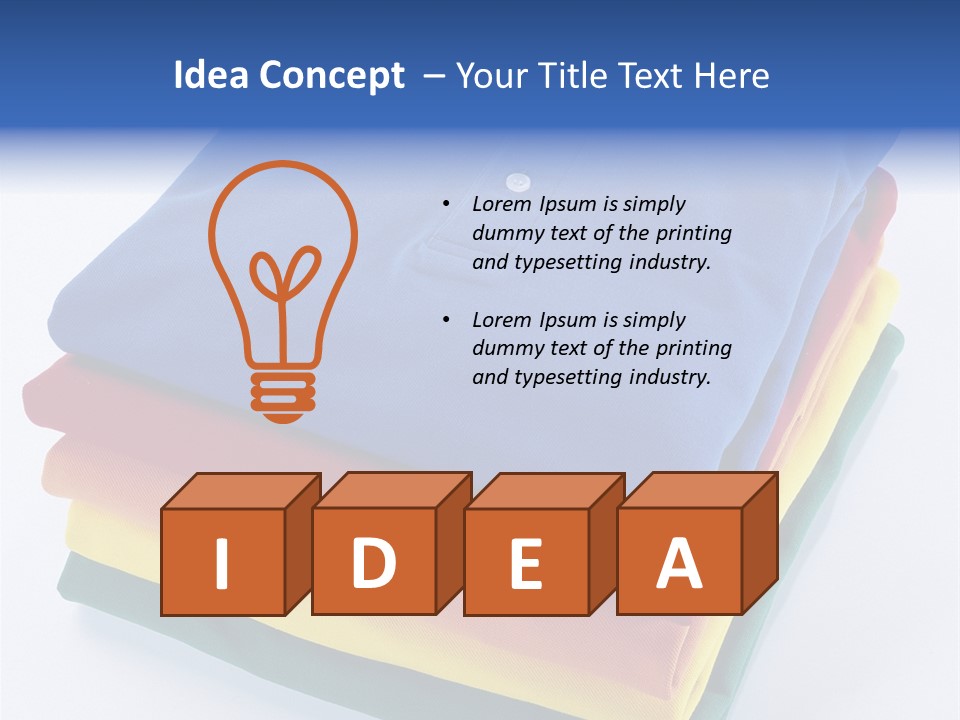 Polo Shirt Green Fashion PowerPoint Template