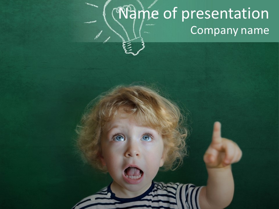 Baby Calling Blackboard PowerPoint Template