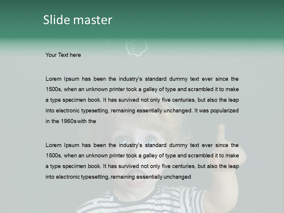 Baby Calling Blackboard PowerPoint Template