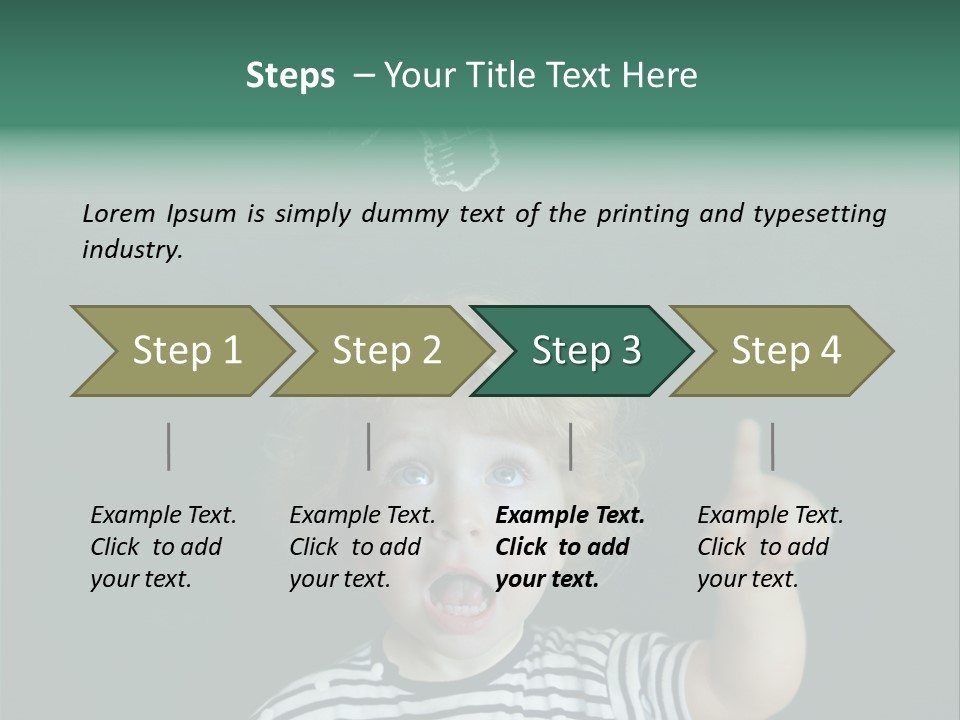 Baby Calling Blackboard PowerPoint Template