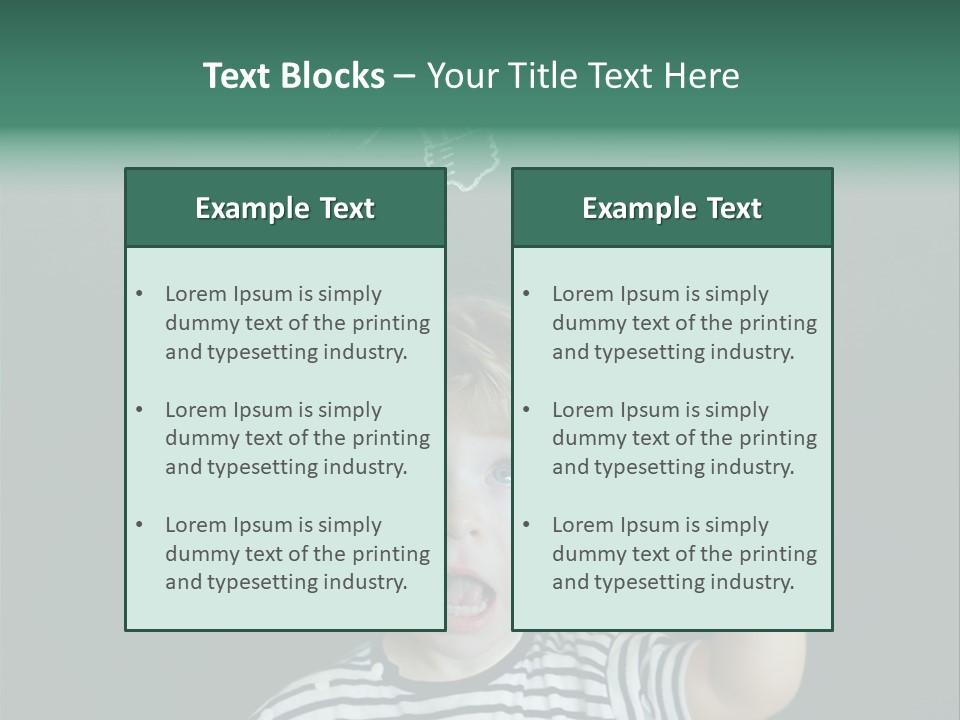 Baby Calling Blackboard PowerPoint Template