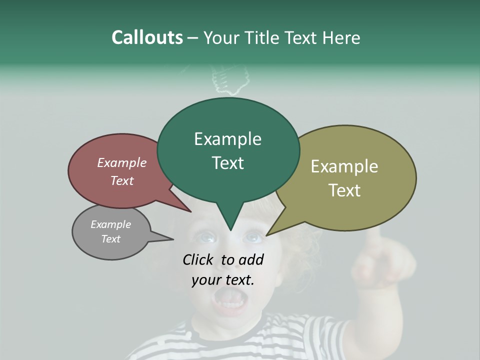 Baby Calling Blackboard PowerPoint Template