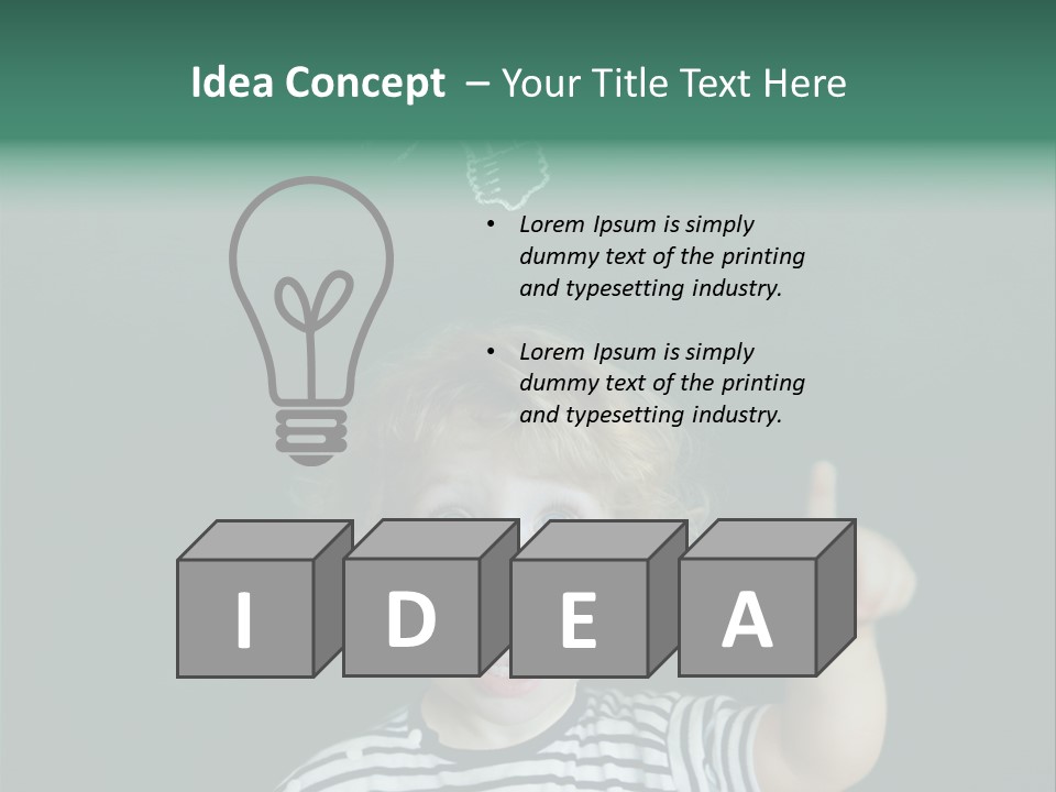 Baby Calling Blackboard PowerPoint Template