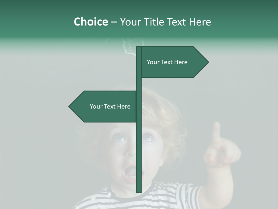 Baby Calling Blackboard PowerPoint Template