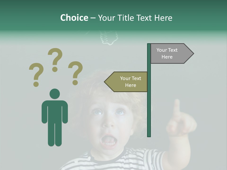 Baby Calling Blackboard PowerPoint Template