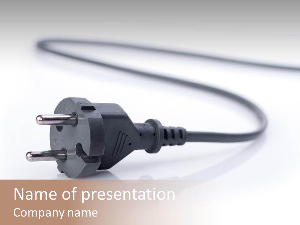 Cable Background Energy PowerPoint Template