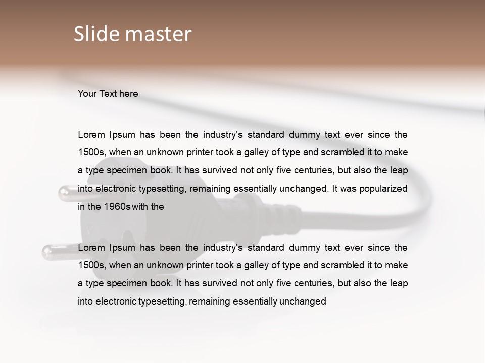 Cable Background Energy PowerPoint Template