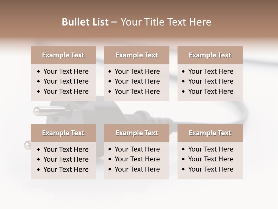 Cable Background Energy PowerPoint Template