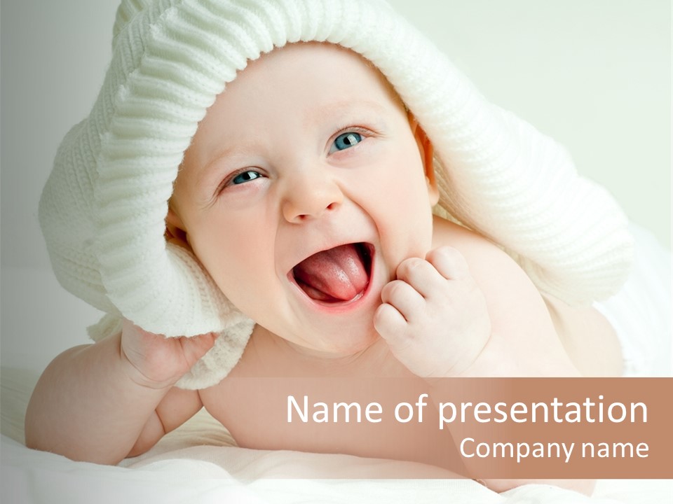 Beautiful Child Eyes PowerPoint Template