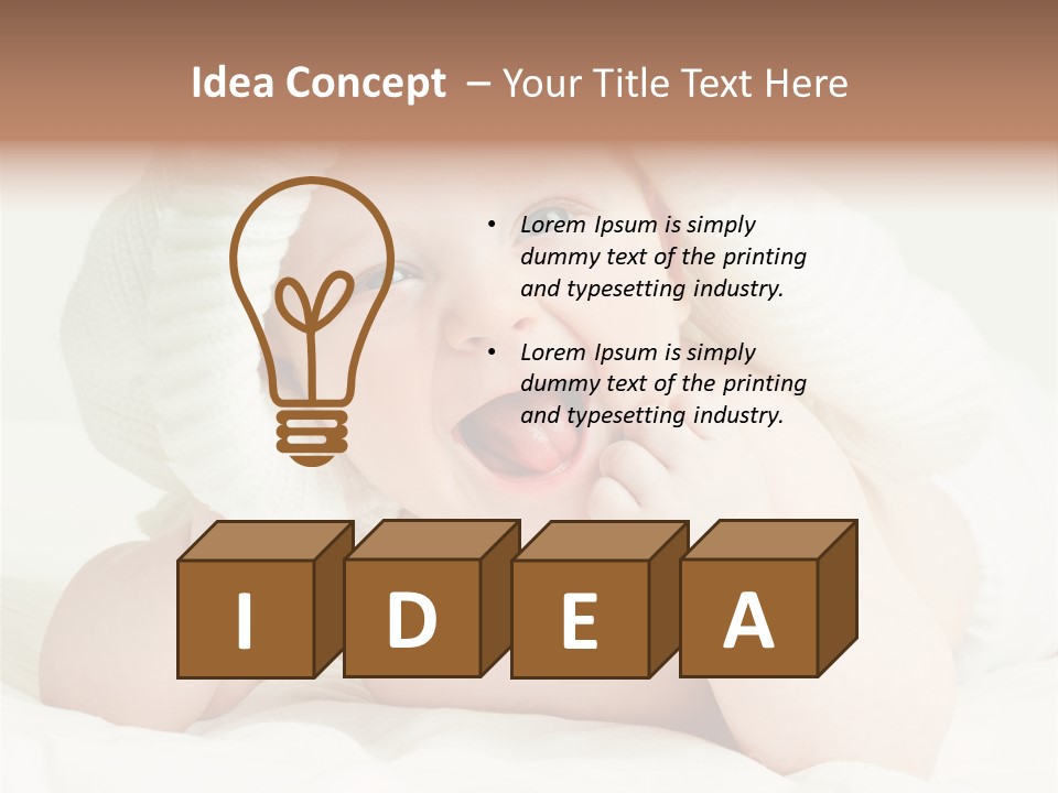 Beautiful Child Eyes PowerPoint Template