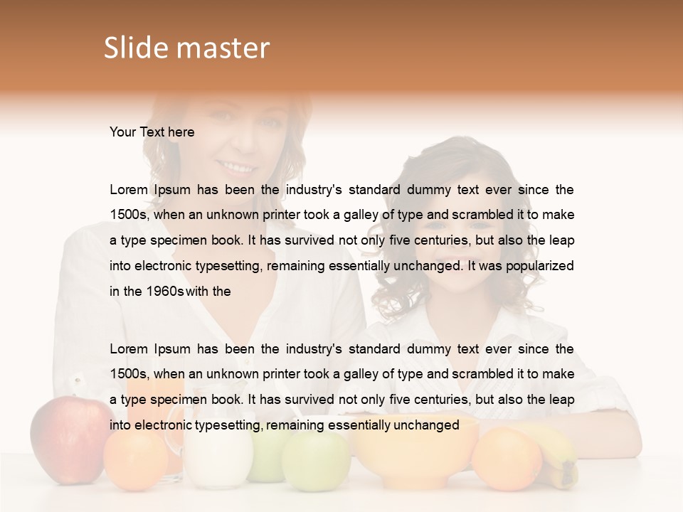 Smiling Daughter Teenager PowerPoint Template