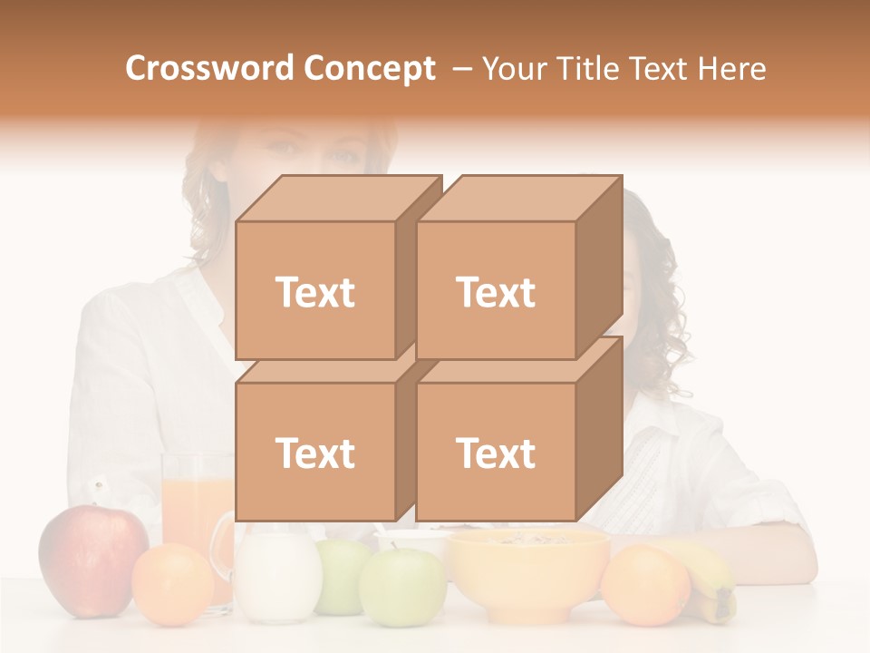 Smiling Daughter Teenager PowerPoint Template