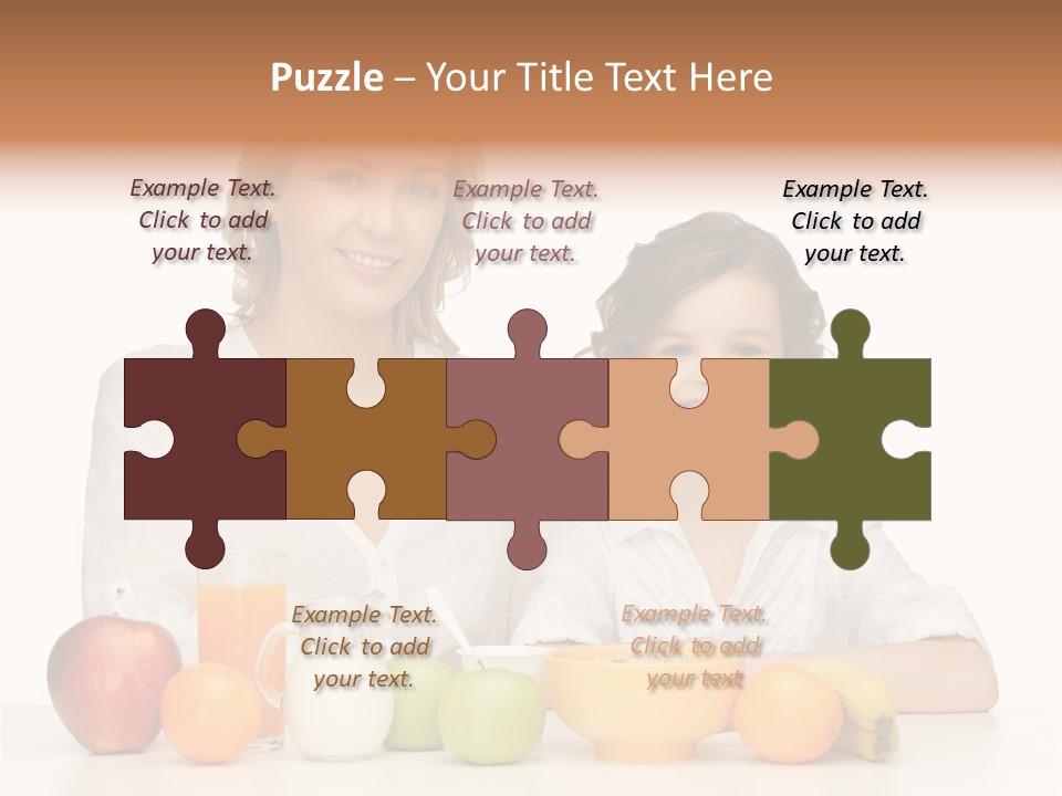 Smiling Daughter Teenager PowerPoint Template