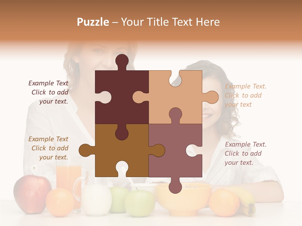 Smiling Daughter Teenager PowerPoint Template