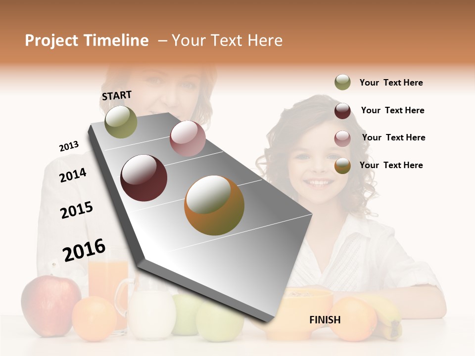 Smiling Daughter Teenager PowerPoint Template