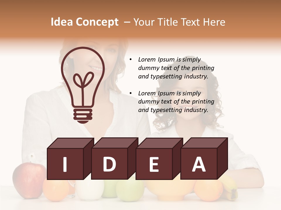 Smiling Daughter Teenager PowerPoint Template