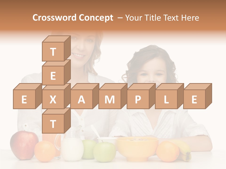 Smiling Daughter Teenager PowerPoint Template