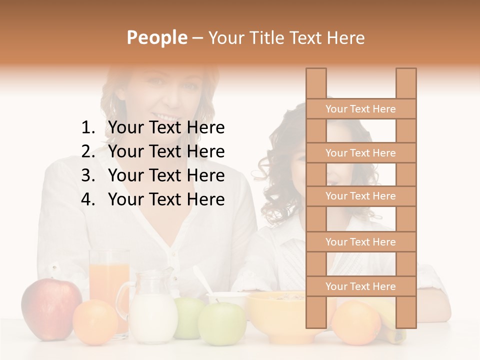 Smiling Daughter Teenager PowerPoint Template