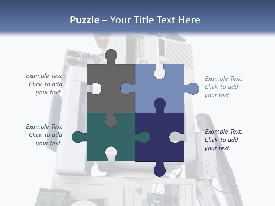 Vertical Desktop Pc Information Equipment PowerPoint Template