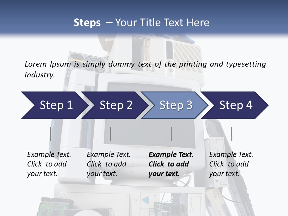Vertical Desktop Pc Information Equipment PowerPoint Template