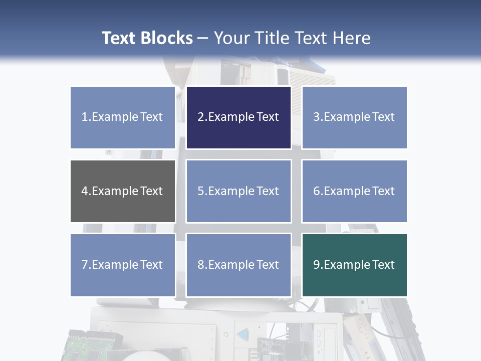 Vertical Desktop Pc Information Equipment PowerPoint Template