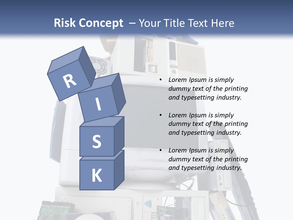 Vertical Desktop Pc Information Equipment PowerPoint Template