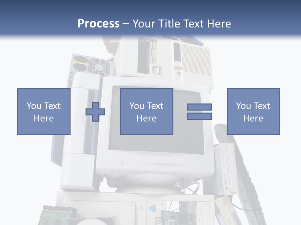 Vertical Desktop Pc Information Equipment PowerPoint Template