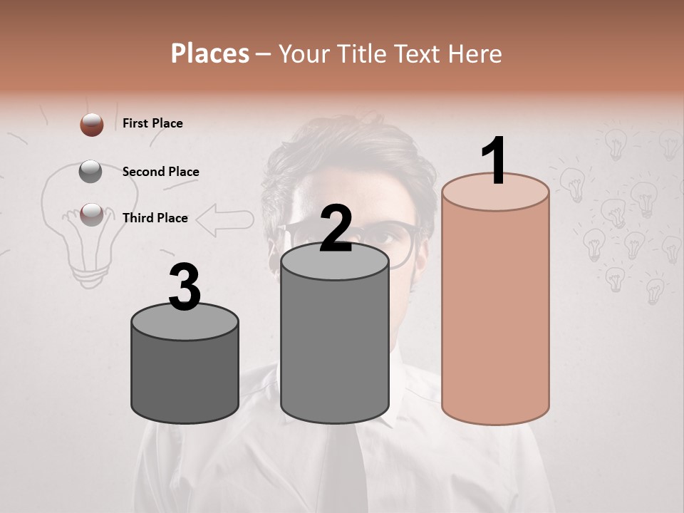 Career Copy Space Face PowerPoint Template