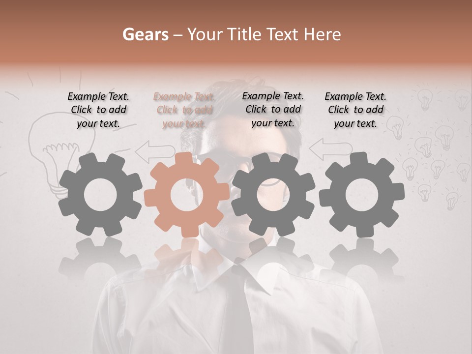 Career Copy Space Face PowerPoint Template