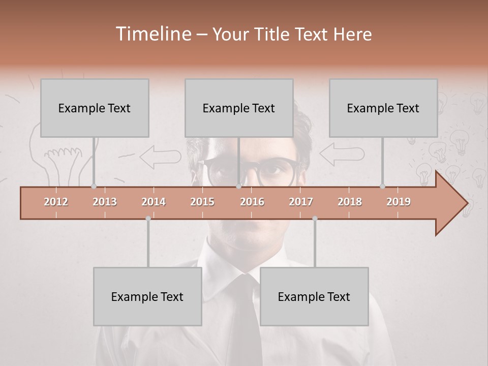 Career Copy Space Face PowerPoint Template