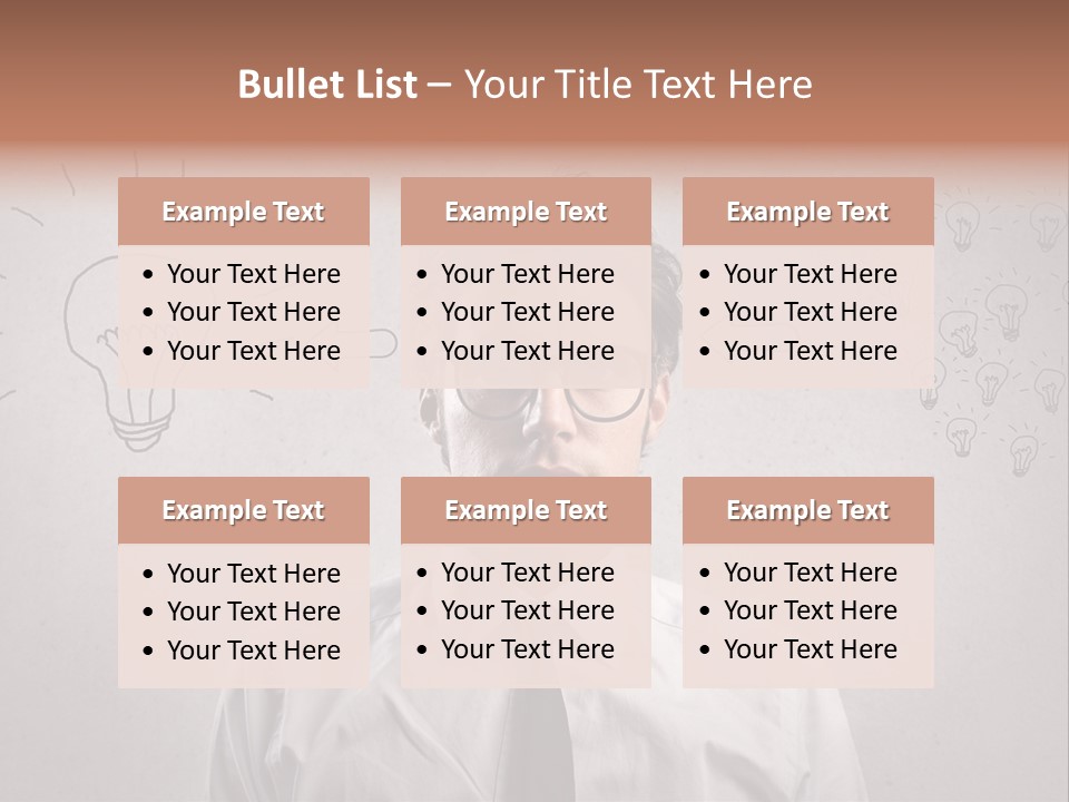Career Copy Space Face PowerPoint Template