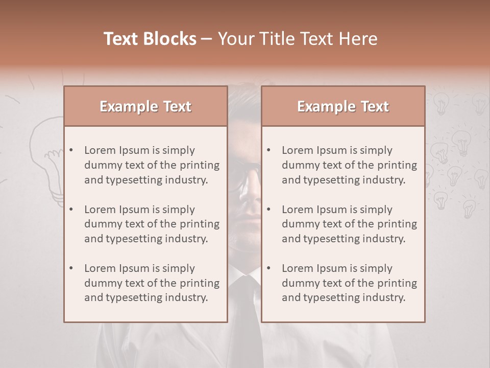 Career Copy Space Face PowerPoint Template
