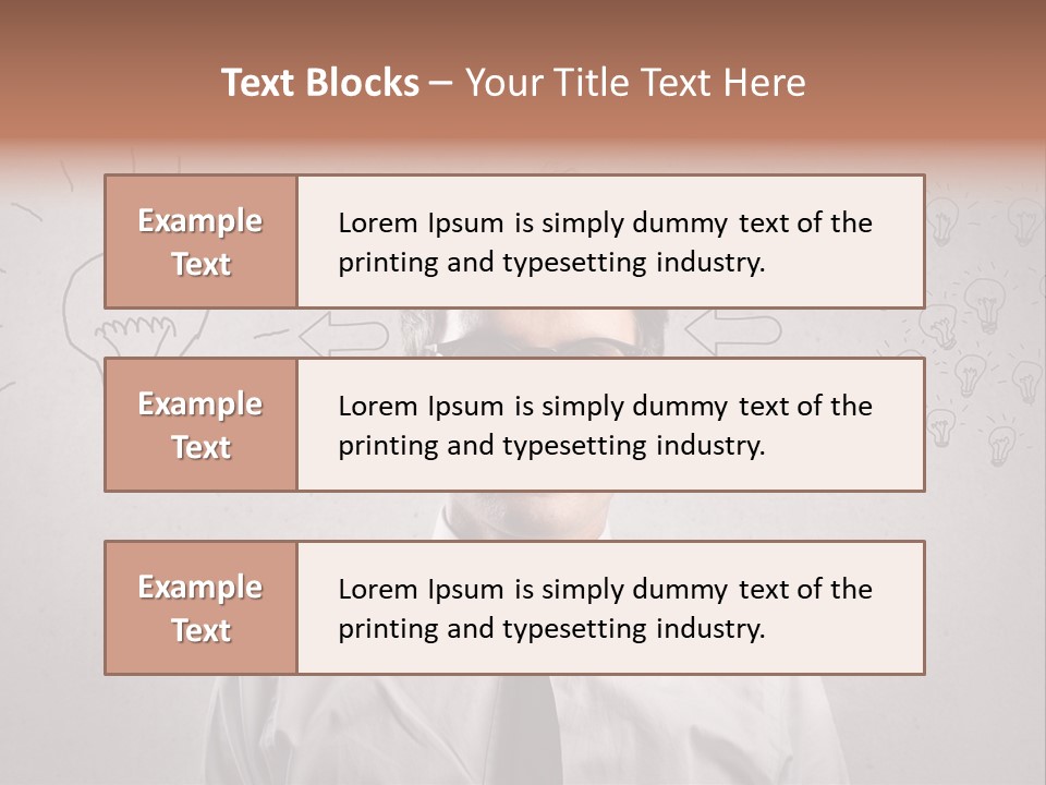 Career Copy Space Face PowerPoint Template