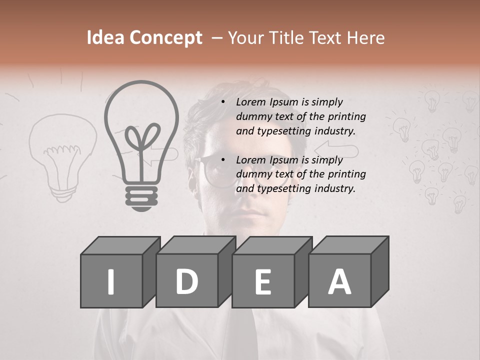 Career Copy Space Face PowerPoint Template