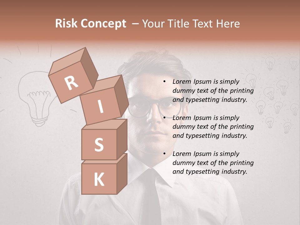 Career Copy Space Face PowerPoint Template