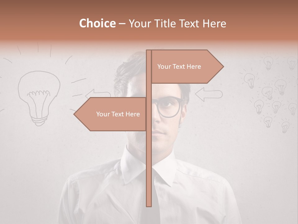 Career Copy Space Face PowerPoint Template