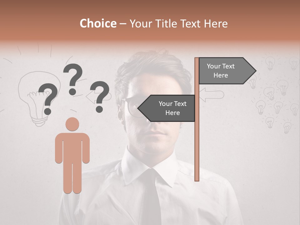 Career Copy Space Face PowerPoint Template